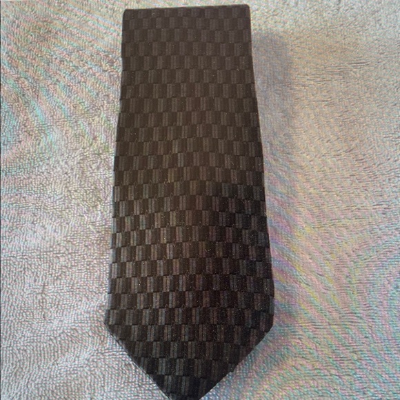 Elegant Black Checkered Tie